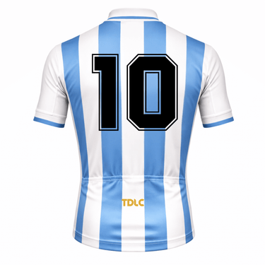 Argentina 1986 - Maradona 10 Retro Cycling Jersey Cycling Jersey - Retro Peloton