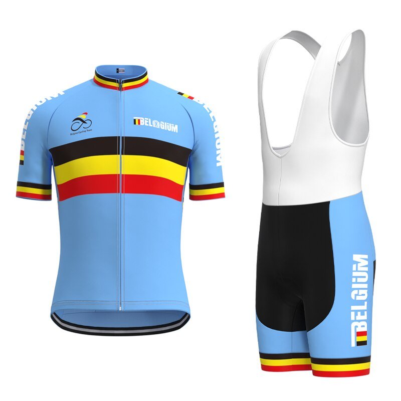 Belgium Cycling Team Retro Cycling Jersey Set Retro Cycling Set- Retro Peloton