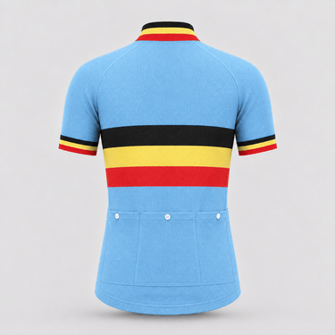 Belgium Team Merino Wool Blend - Retro Cycling Jersey Retro Wool Cycling Jersey- Retro Peloton