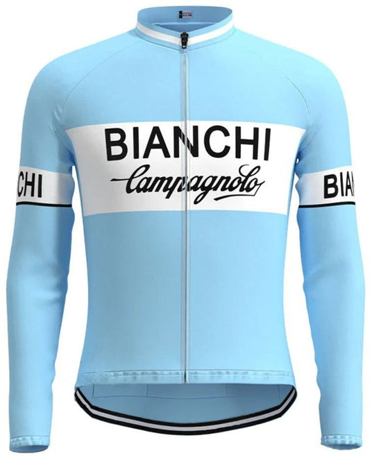 Bianchi Campagnolo Retro Cycling Jersey (with Fleece Option) Retro Cycling Jersey - Retro Peloton