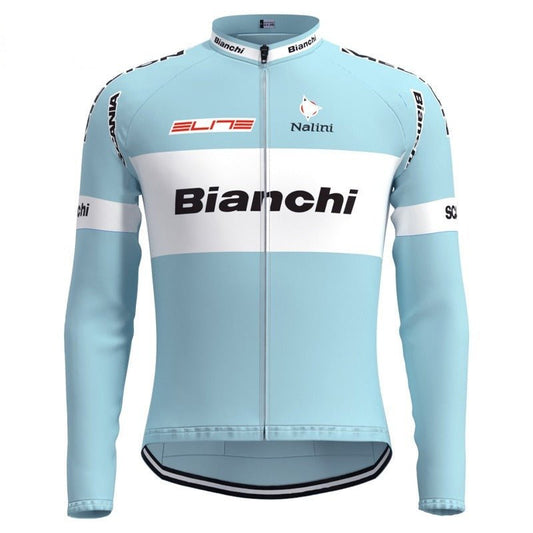 Bianchi Nalini Retro Cycling Jersey (with Fleece Option) Retro Cycling Jersey - Retro Peloton