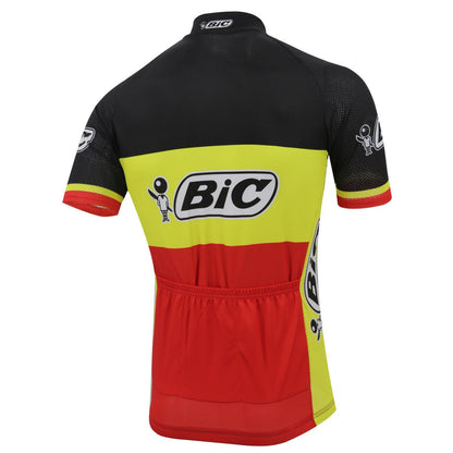 BIC Belgium Short Sleeve Retro Cycling Jersey Retro Cycling Jersey - Retro Peloton