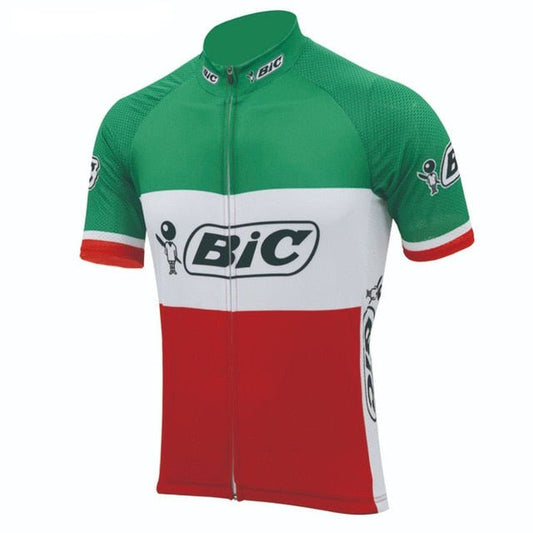 BIC Italy Short Sleeve Retro Cycling Jersey Retro Cycling Jersey - Retro Peloton