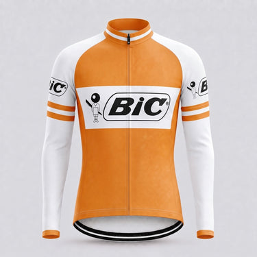 BIC Orange Retro Cycling Jersey Retro Cycling Jersey- Retro Peloton