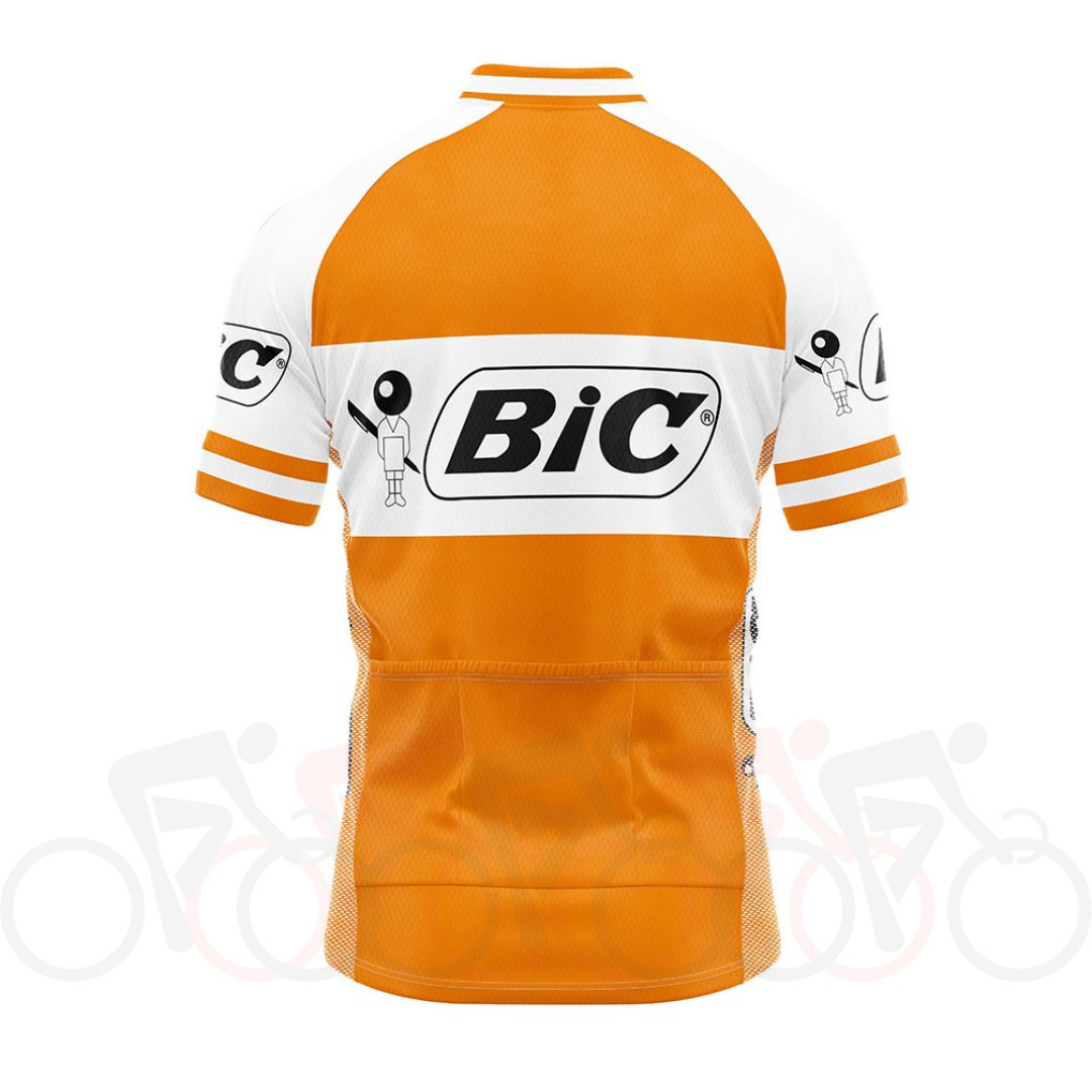 BIC Orange Retro Cycling Jersey Retro Cycling Jersey - Retro Peloton