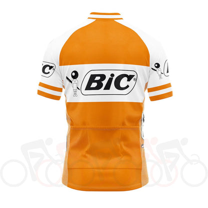 BIC Orange Retro Cycling Jersey Retro Cycling Jersey - Retro Peloton