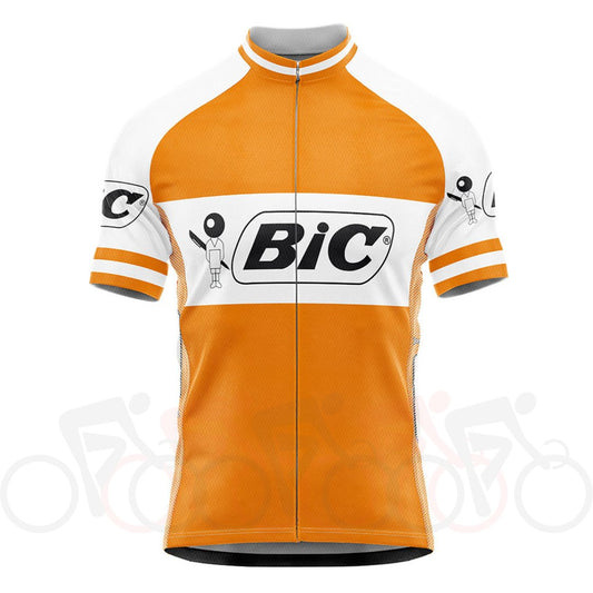 BIC Orange Retro Cycling Jersey Retro Cycling Jersey - Retro Peloton