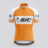 BIC Orange Retro Cycling Jersey - Short sleeve front