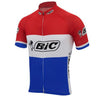 BIC Red - White - Blue Short Sleeve Retro Cycling Jersey Retro Cycling Jersey - Retro Peloton