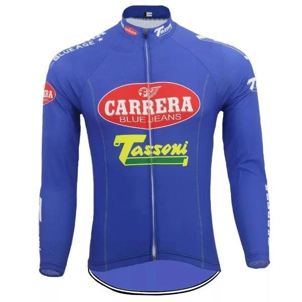 Carrera Jeans Tassoni Retro Cycling Jersey (with Fleece Option) Retro Cycling Jersey - Retro Peloton