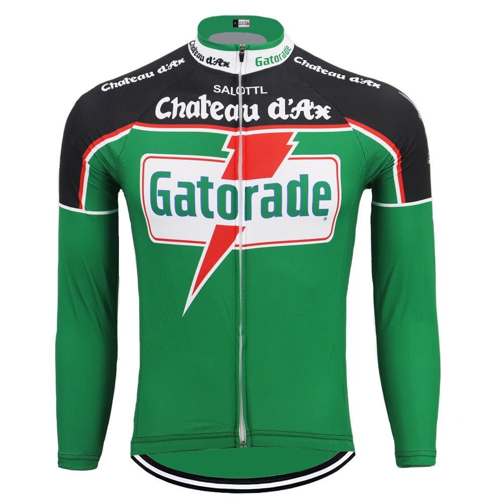 Chateau d'Ax Gatorade Retro Cycling Jersey (with Fleece Option) Retro Cycling Jersey - Retro Peloton