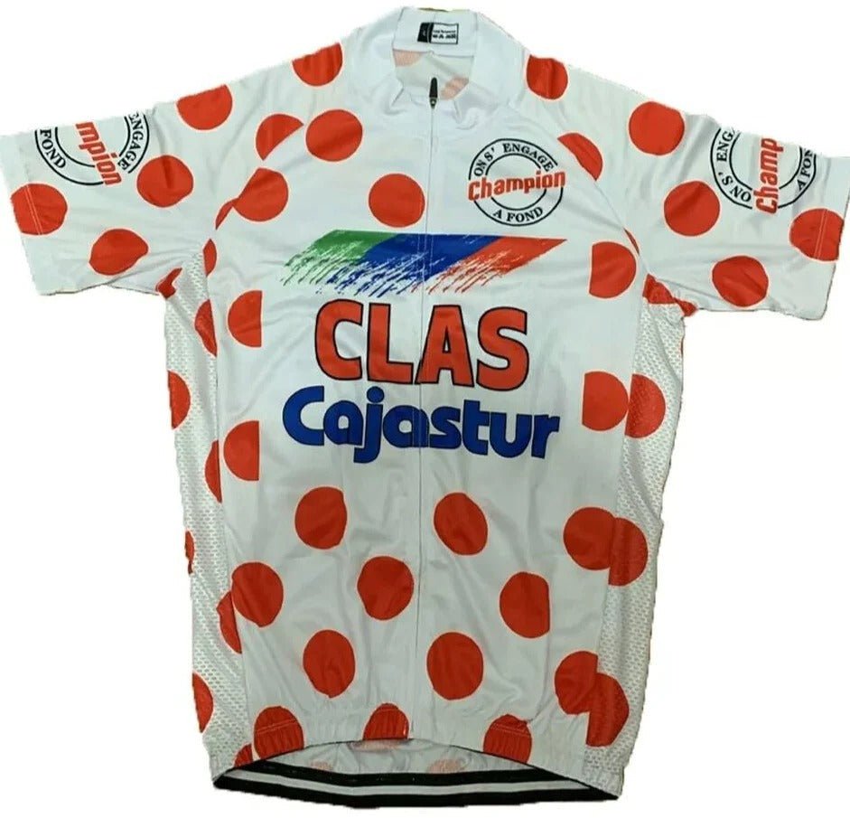 CLAS Cajastur King of the Mountains Retro Cycling Jersey Retro Cycling Jersey - Retro Peloton