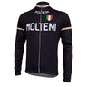 CLEARANCE - Molteni Black Long Sleeve Retro Cycling Jersey EU Clearance - Retro Peloton