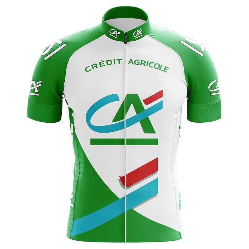 Credit Agricole Retro Cycling Jersey Retro Cycling Jersey - Retro Peloton