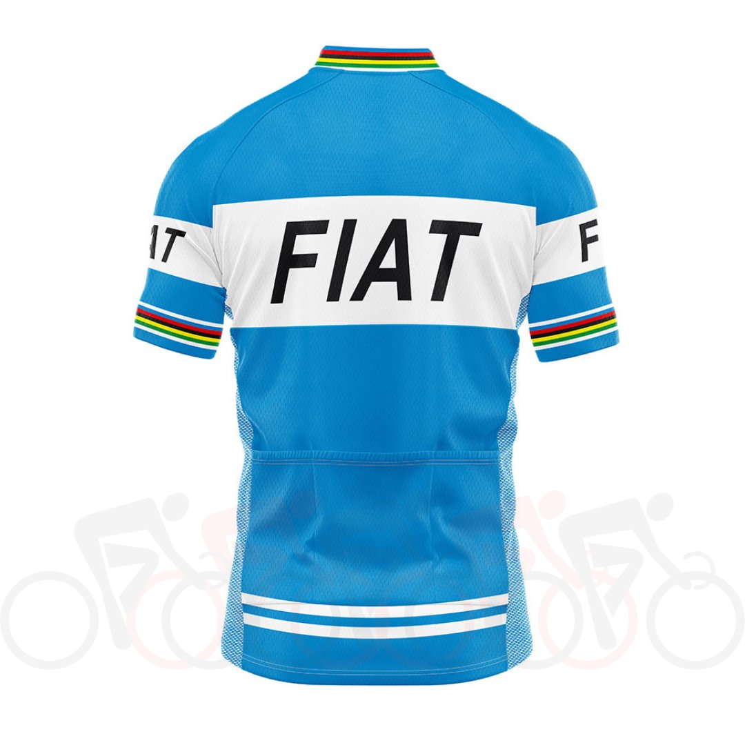 Fiat France Retro Cycling Jersey 1977 Retro Cycling Jersey - Retro Peloton