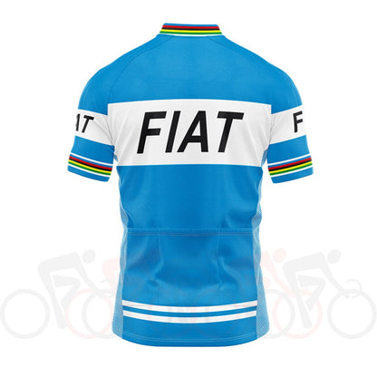 Fiat France Retro Cycling Jersey 1977 Retro Cycling Jersey - Retro Peloton