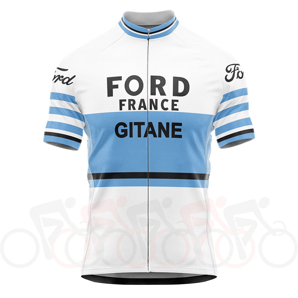 Ford France Gitane Retro Cycling Jersey Retro Cycling Jersey - Retro Peloton