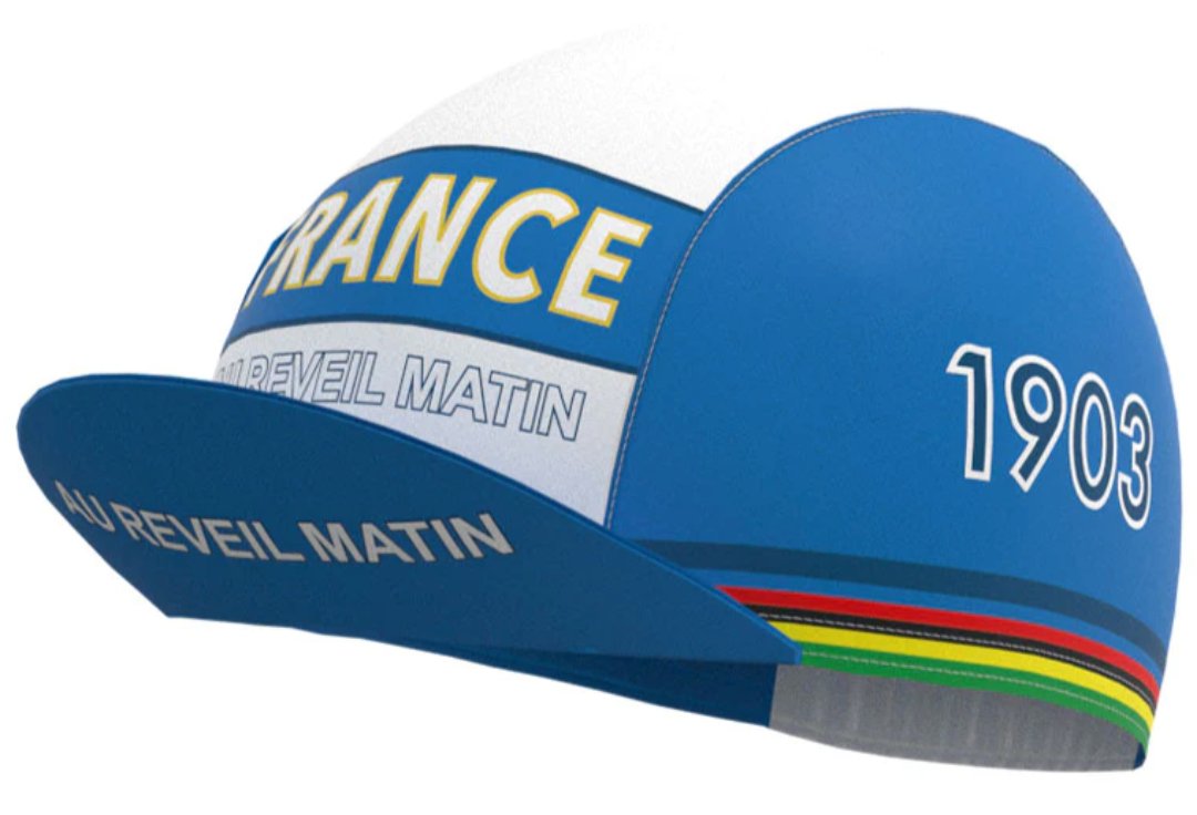 France Reveil Matin Retro Cycling Cap Retro Cycling Caps - Retro Peloton