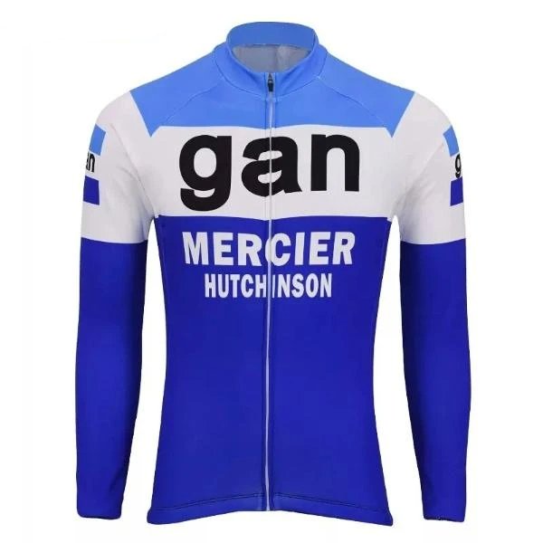 Gan Mercier Hutchinson Retro Cycling Jersey (with Fleece Option) Retro Cycling Jersey - Retro Peloton