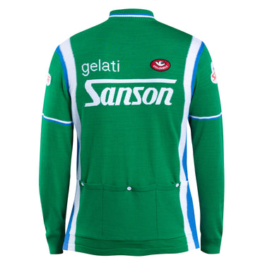 Gelati Sanson Deluxe Maillot de cyclisme rétro en laine mérinos