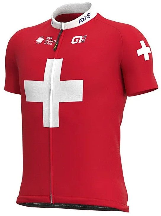 Groupama - FDJ Swiss Champion 2020 Cycling Jersey Retro Cycling Jersey - Retro Peloton