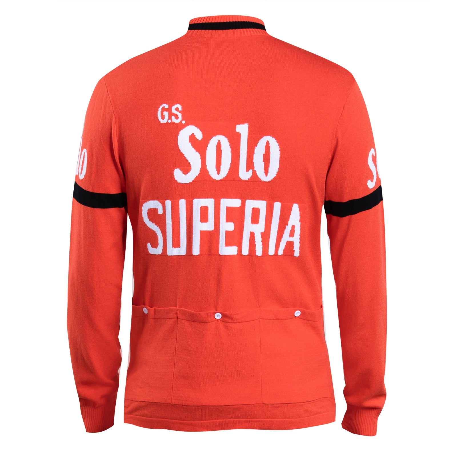 GS Solo Superia Merino Wool Blend Long Sleeve Retro Cycling Jersey Retro Peloton