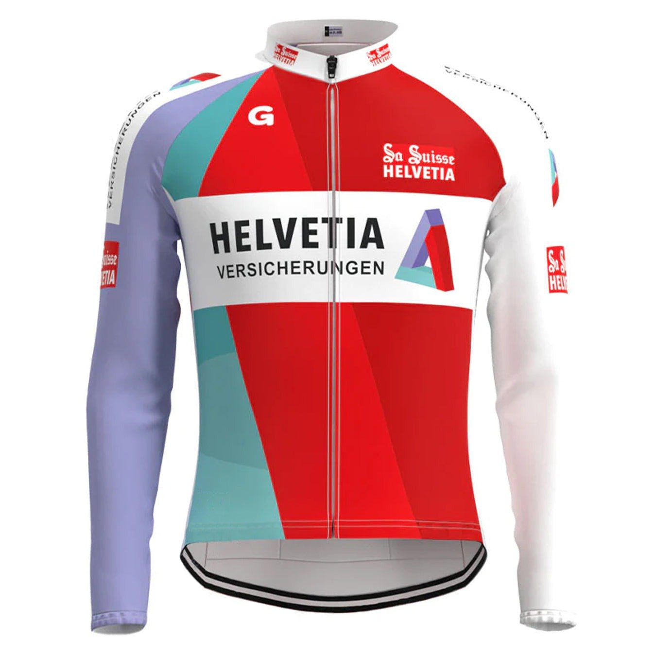 Helvetia La Suisse Retro Cycling Jersey (with Fleece Option) Retro Cycling Jersey - Retro Peloton