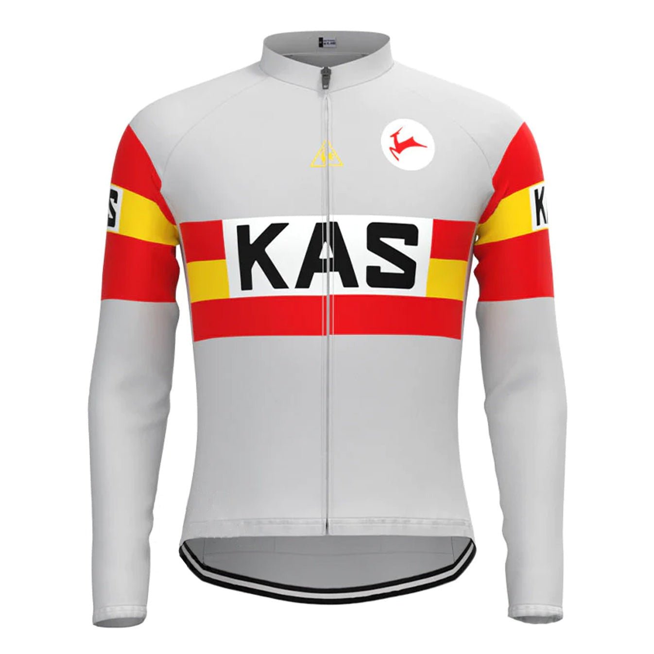 KAS Grey Retro Cycling Jersey (with Fleece Option) Retro Cycling Jersey - Retro Peloton