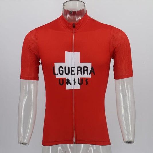 Learco Guerra Ursus Retro Cycling Jersey Red Retro Cycling Jersey - Retro Peloton