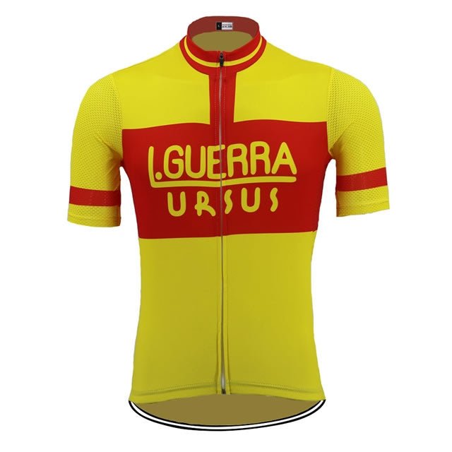 Learco Guerra Ursus Retro Cycling Jersey Yellow Retro Cycling Jersey - Retro Peloton