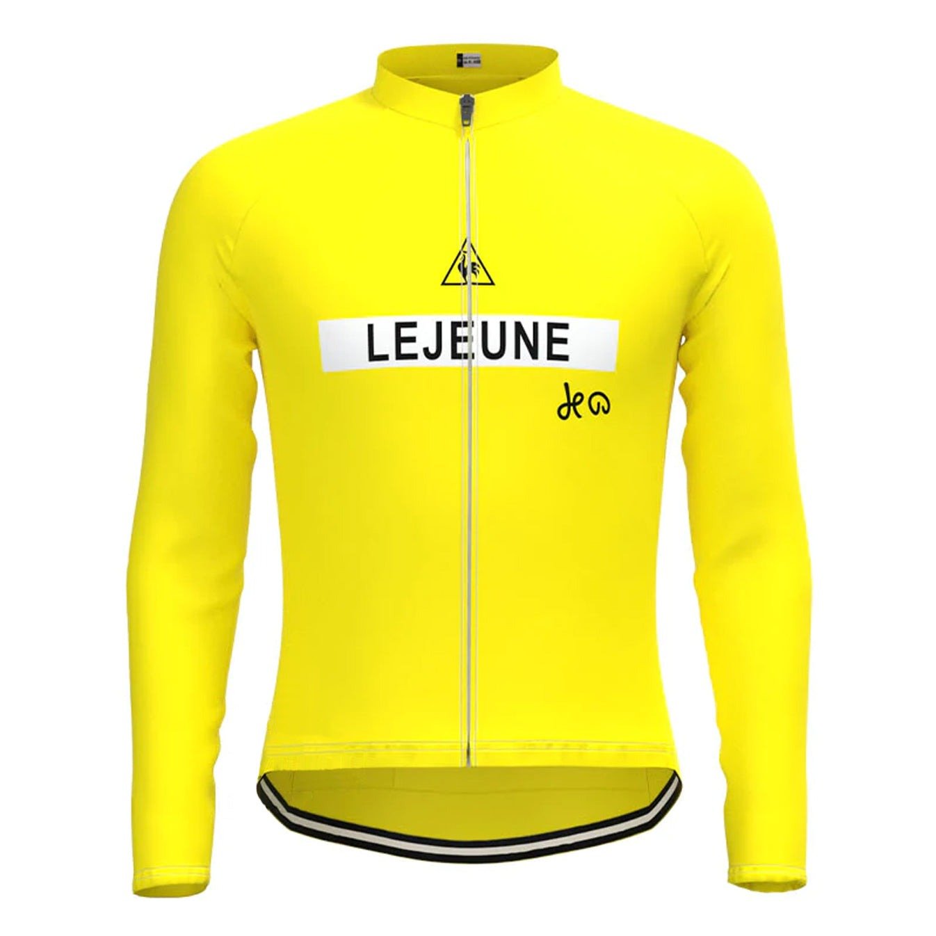 Lejeune Yellow Retro Cycling Jersey (with Fleece Option) Retro Cycling Jersey - Retro Peloton