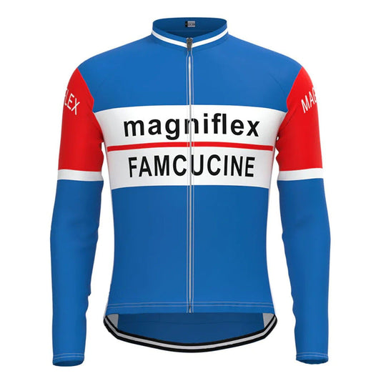 Magniflex Famcucine Retro Cycling Jersey (with Fleece Option) Retro Cycling Jersey - Retro Peloton