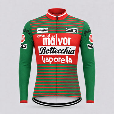Malvor Bottecchia Retro Cycling Jersey - Long sleeve front