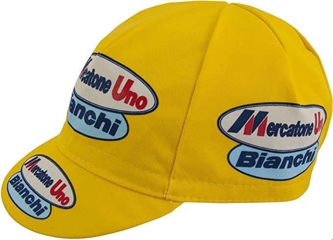 Mercatone Uno Bianchi Retro Cycling Cap Retro Cycling Caps - Retro Peloton