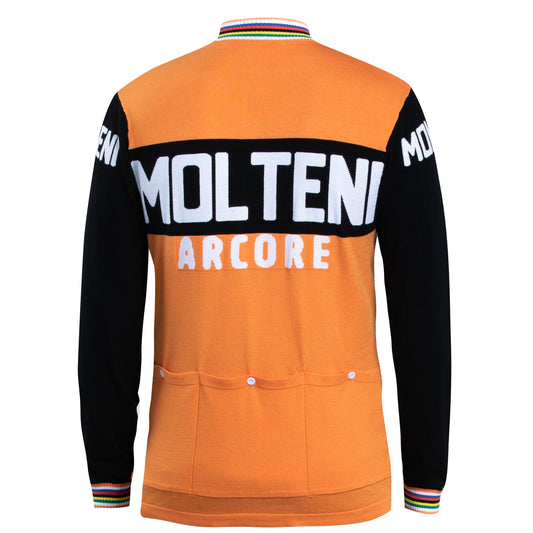 Molteni Deluxe Merino Wool Blend - Long Sleeve Retro Cycling Jersey Retro Wool Cycling Jersey - Retro Peloton