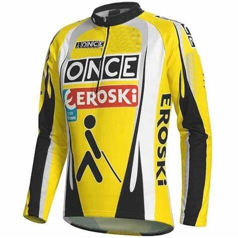 ONCE - Eroski Long Sleeve (With Fleece Option) Retro Cycling Jersey Retro Cycling Jersey - Retro Peloton