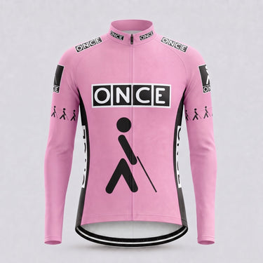 ONCE Pink retro cycling jersey Retro Cycling Jersey- Retro Peloton