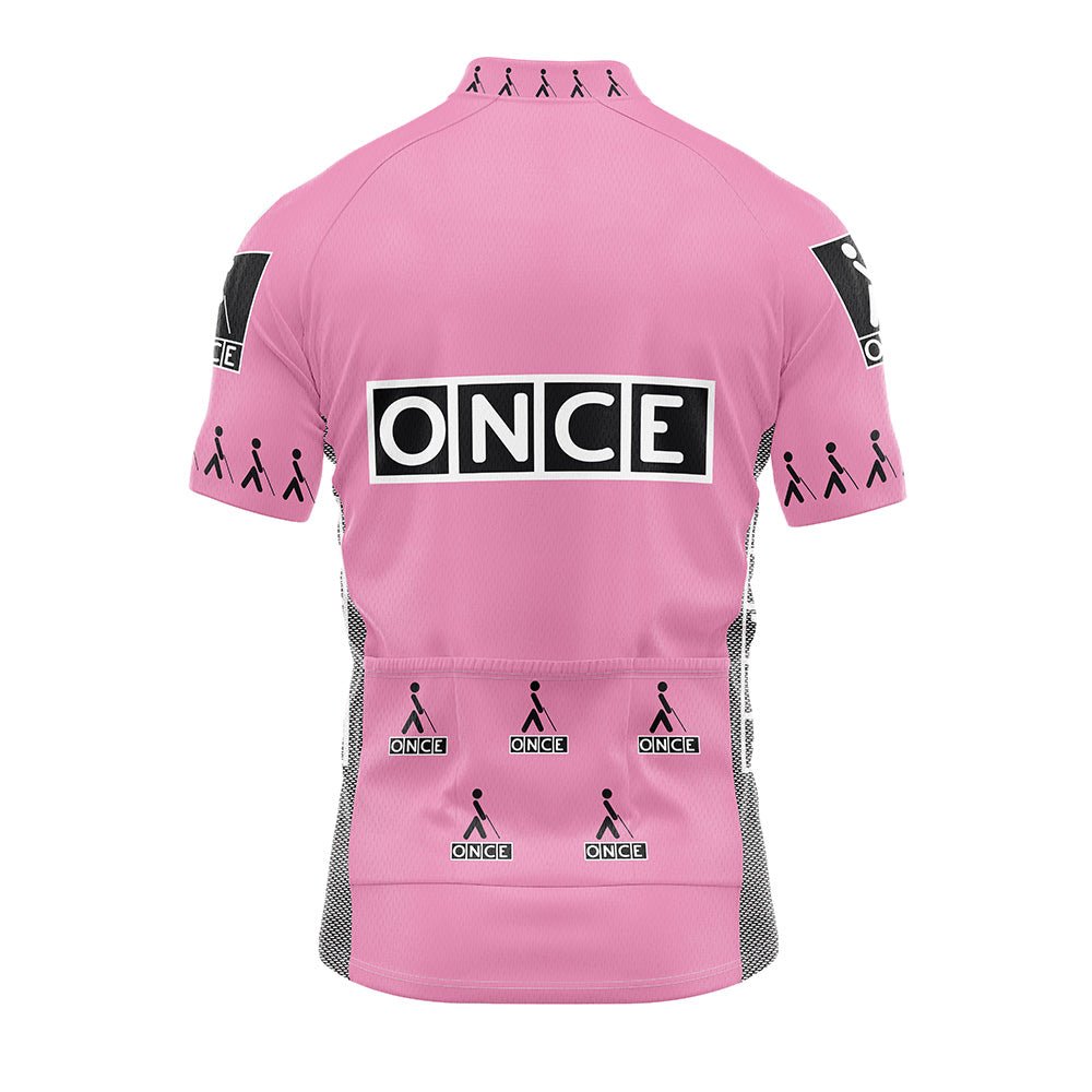 ONCE Pink retro cycling jersey Retro Cycling Jersey - Retro Peloton