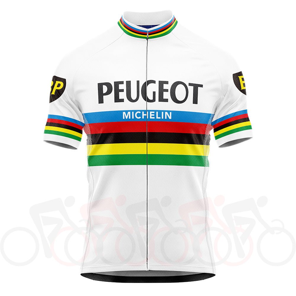 Peugeot BP Michelin World Champion Retro Cycling Jersey Retro Cycling Jersey - Retro Peloton