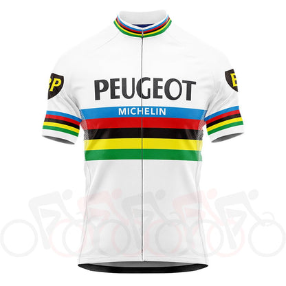 Peugeot BP Michelin World Champion Retro Cycling Jersey Retro Cycling Jersey - Retro Peloton