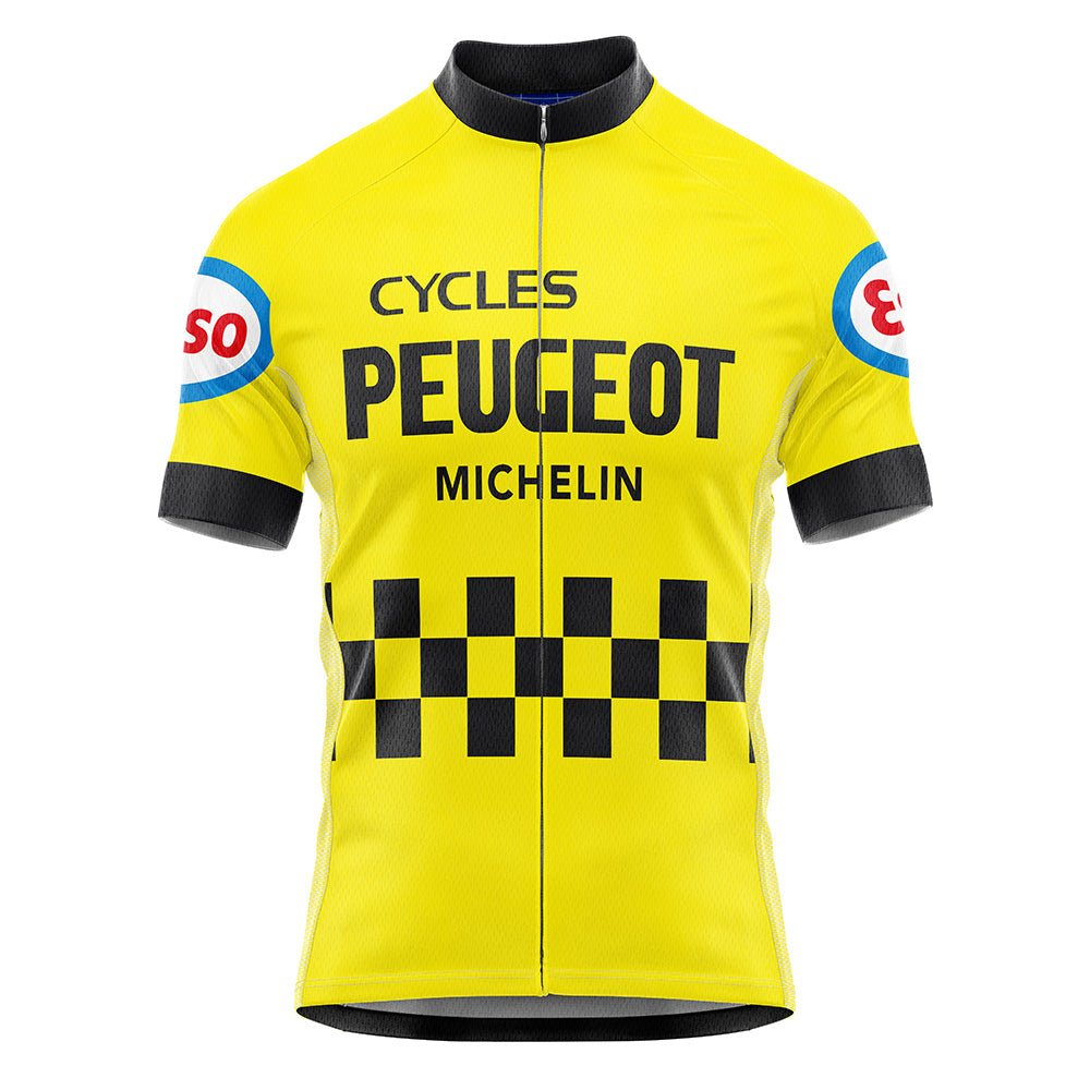 Peugeot Yellow Retro Cycling Jersey 1976 - 1981 Retro Cycling Jersey - Retro Peloton