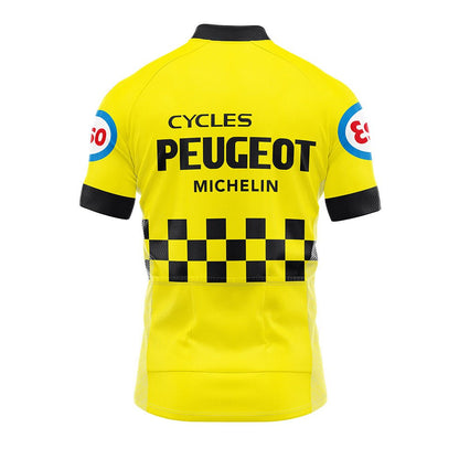 Peugeot Yellow Retro Cycling Jersey 1976 - 1981 Retro Cycling Jersey - Retro Peloton