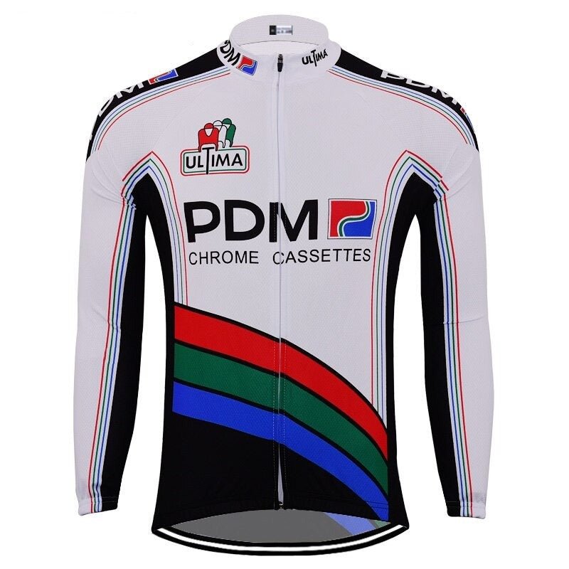 quipe Cycliste PDM (Chrome Cassettes) Retro Cycling Jersey (with Fleece Option) Retro Cycling Jersey - Retro Peloton