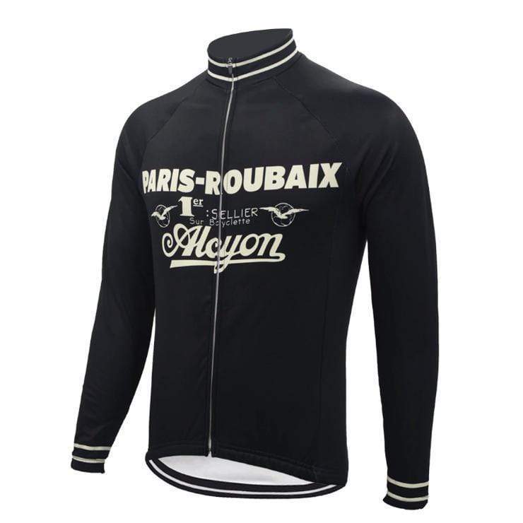 Retro Paris - Roubaix Alcyon Classic Long Sleeve Cycling Jersey Retro Cycling Jersey - Retro Peloton