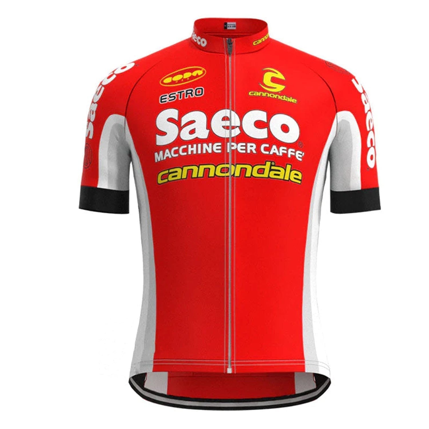 Maillot vélo rétro Saeco Cannondale UniEuro Maillot vélo rétro Saeco Cannondale UniEuro