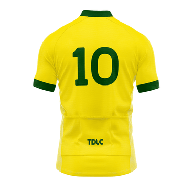 TDLC Brazil 1970 - Pelé 10 Retro Cycling Jersey Cycling Jersey- Retro Peloton
