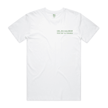 TDLC Col Du Galibier Premium White T-shirt T-shirt - Retro Peloton
