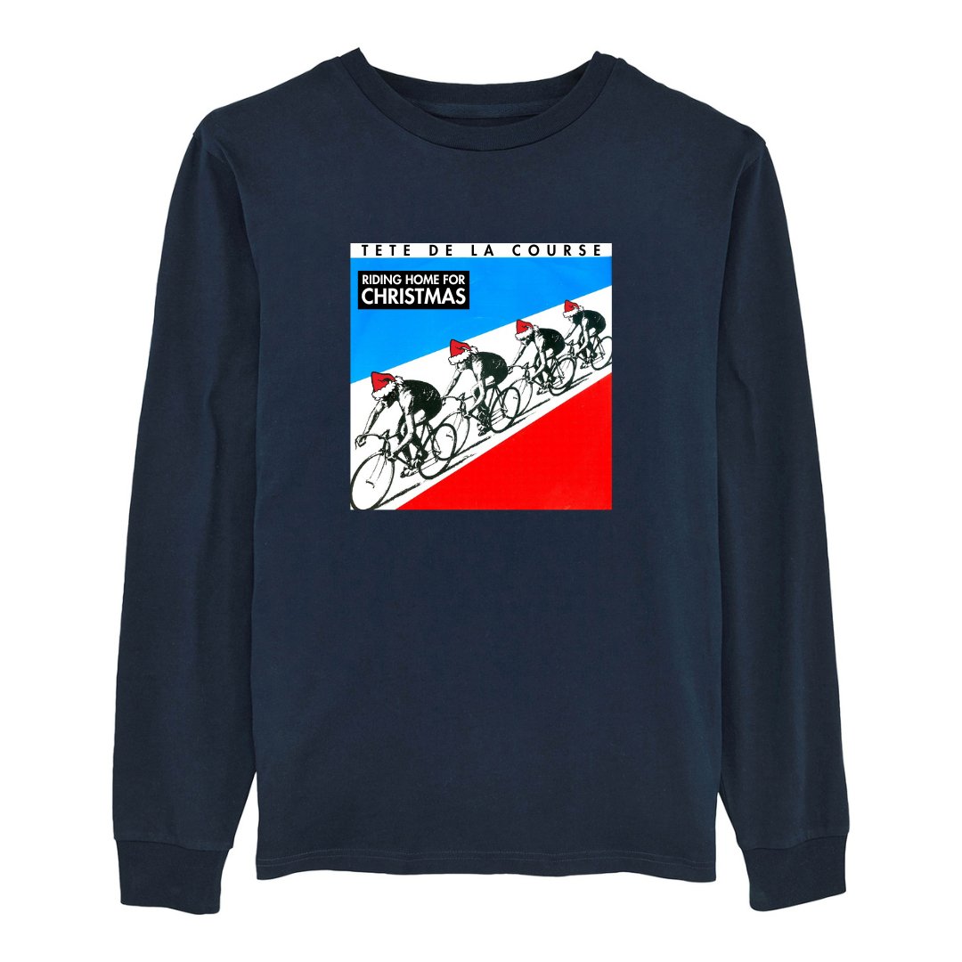 TDLC Kraftwerk "Riding Home For Christmas" Long Sleeve T-Shirt T-shirt - Retro Peloton