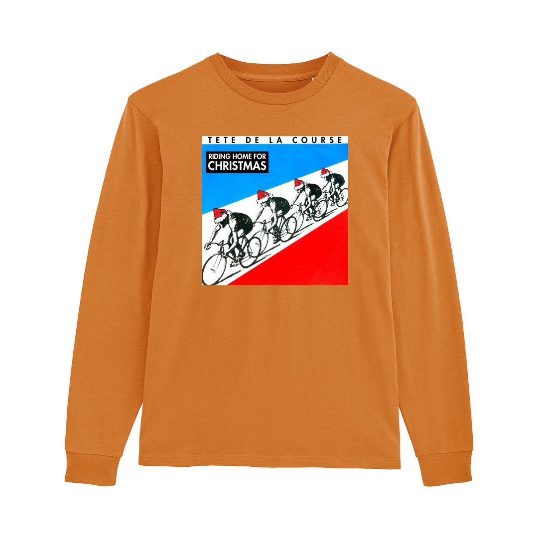 TDLC Kraftwerk "Riding Home For Christmas" Long Sleeve T-Shirt T-shirt - Retro Peloton