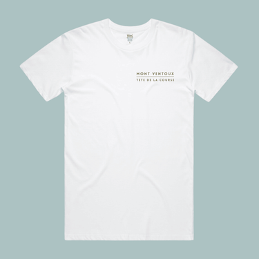 TDLC Mont Ventoux Premium White T-shirt T-shirt- Retro Peloton
